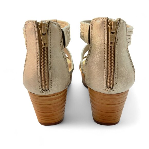 BareTraps Women's Strappy Wedge Sandals Size 10M Gray Metallic - Picture 4 of 10